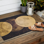 Gold Moon Phases Outdoor Rug Gallery Image 2