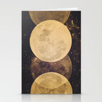 Gold Moon Phases Stationery Card Gallery Image 2