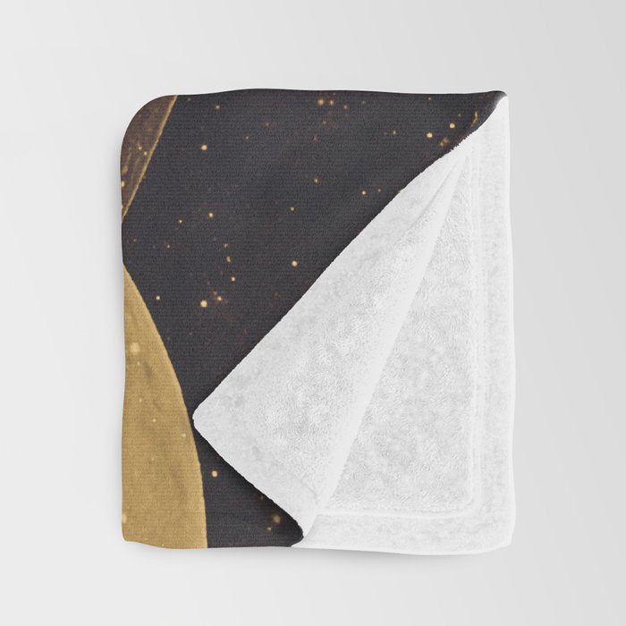 Gold Moon Phases Throw Blanket Gallery Image 3