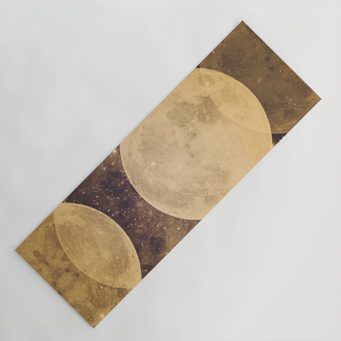 Gold Moon Phases Yoga Mat Gallery Image 1