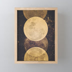 Gold Moon Phases Mini Art Print Gallery Image 1