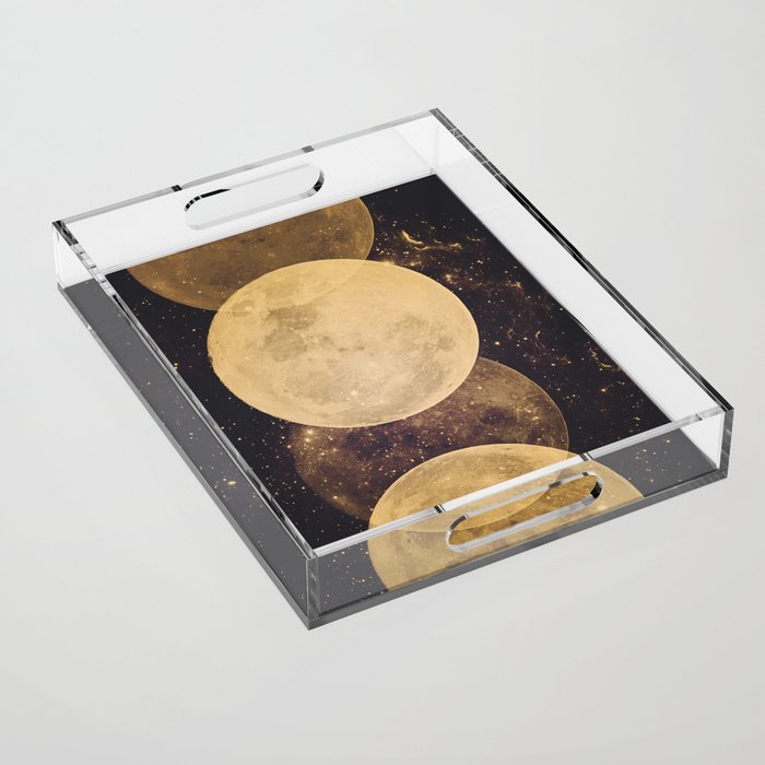 Gold Moon Phases Acrylic Tray Gallery Image 1