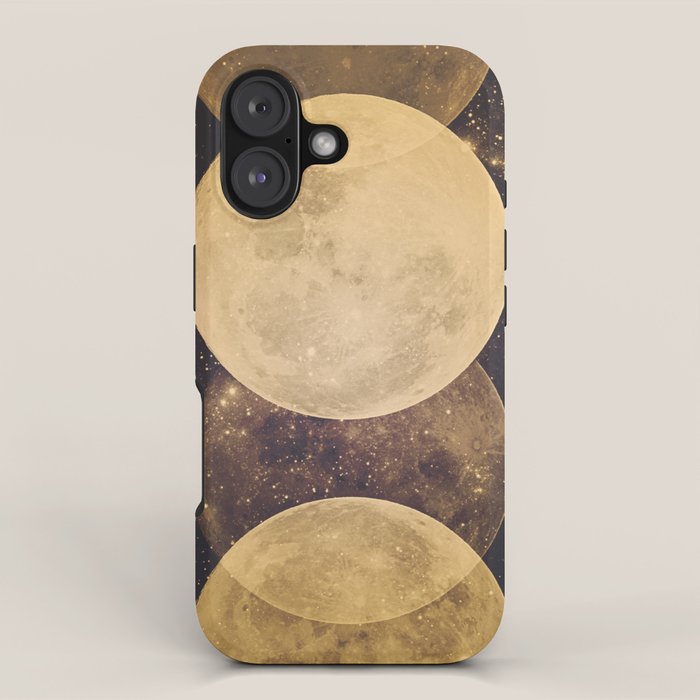 Gold Moon Phases iPhone Case Gallery Image 1