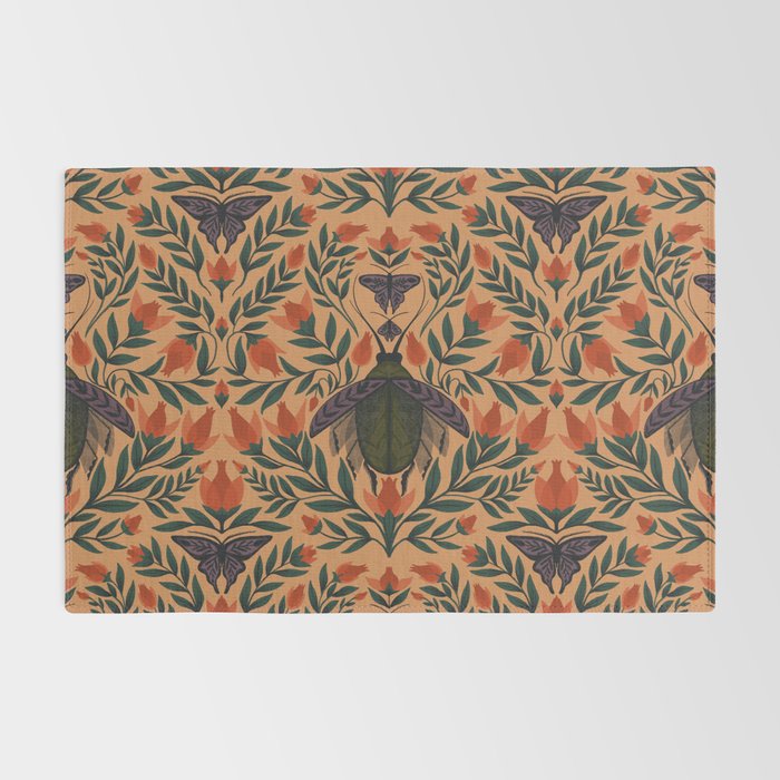 Beetle and Butterfly Botanical Design Rug Gallery Image 2