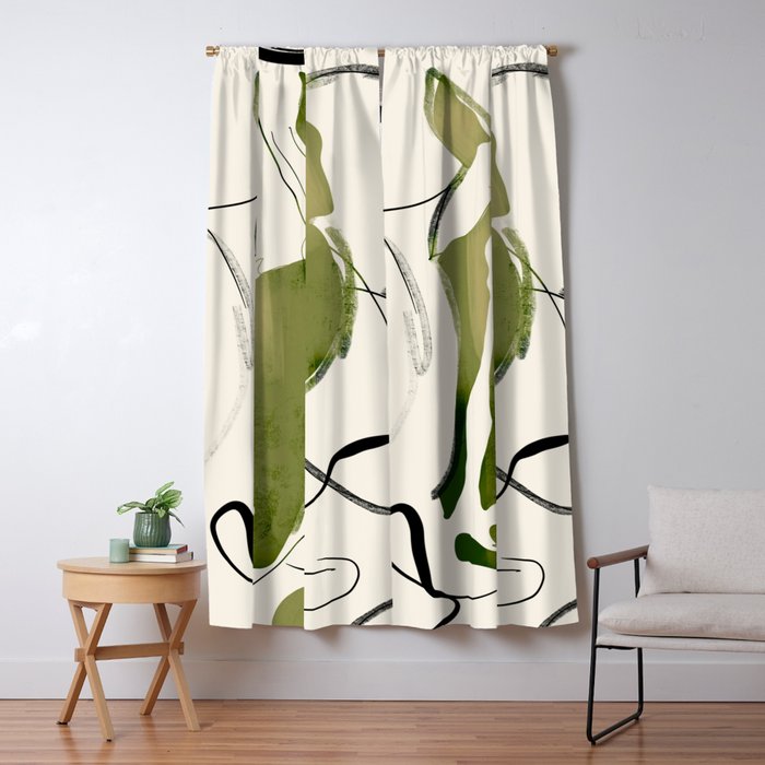 Abstract Minimal Horse Window Curtain Gallery Image 1