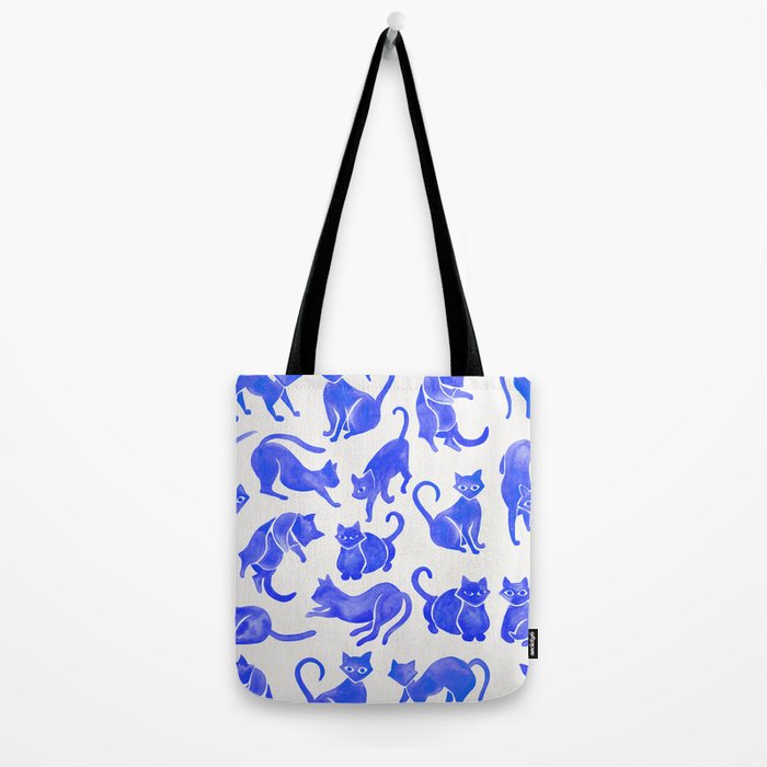 Cat Positions - Blue Palette Tote Bag Gallery Image 2