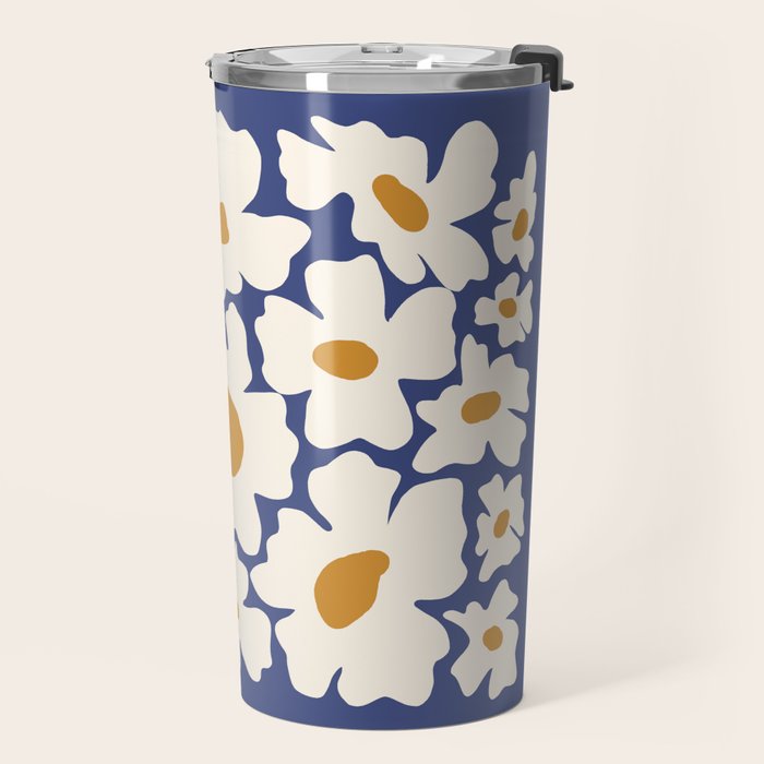 Boho Blue blossom garden  Travel Mug Gallery Image 2