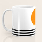 Orange Zen Sunset Minimalist Art Black Stripes Simple Art Coffee Mug Gallery Image 3