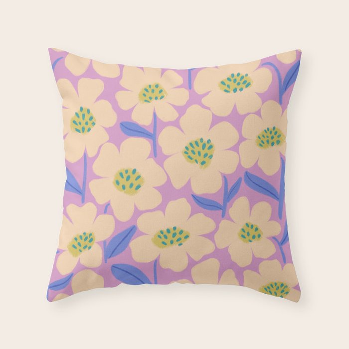 Blossom - Color Garden  Throw Pillow Gallery Image 6