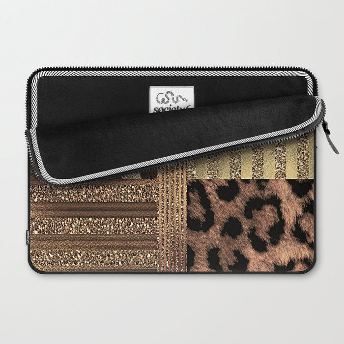 Gold Lioness Safari Chic Laptop Sleeve Gallery Image 2