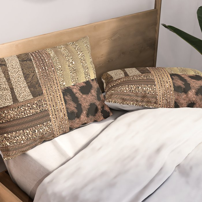 Gold Lioness Safari Chic Pillow Sham Gallery Image 2