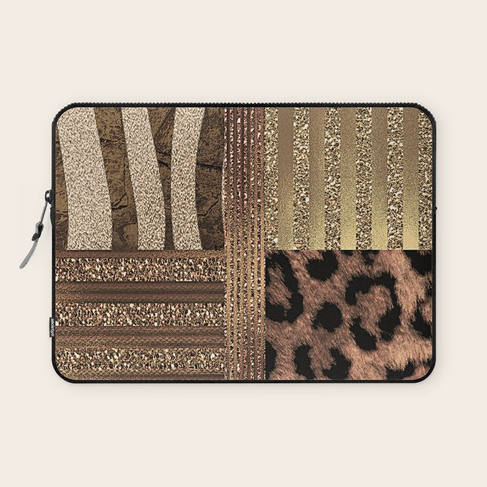 Gold Lioness Safari Chic Laptop Sleeve Gallery Image 1
