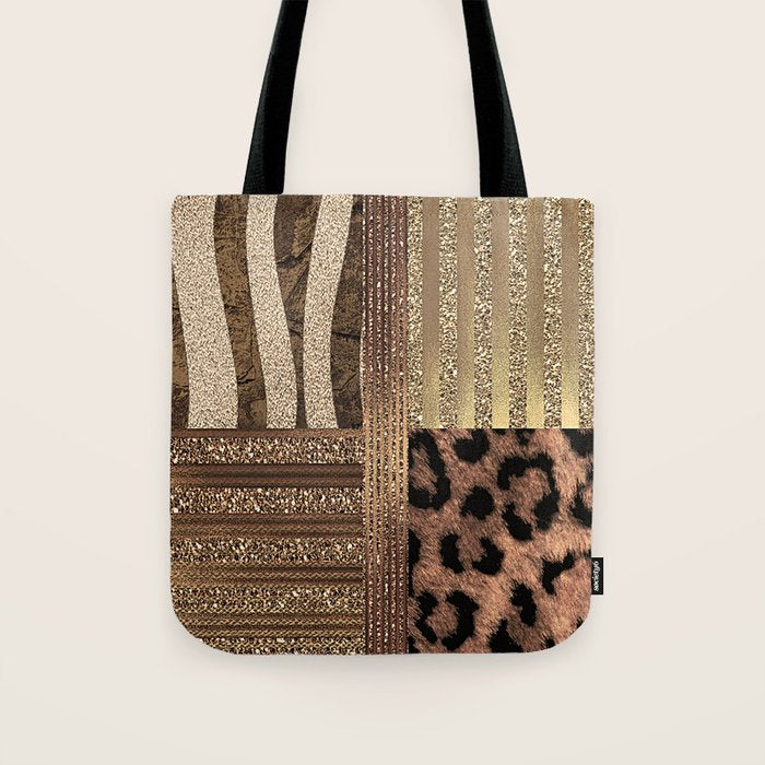 Gold Lioness Safari Chic Tote Bag Gallery Image 1