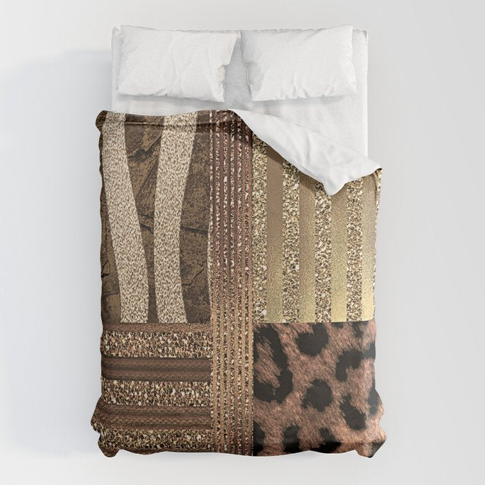 Gold Lioness Safari Chic Duvet Cover Gallery Image 6