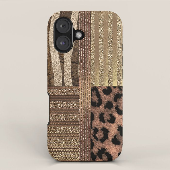 Gold Lioness Safari Chic iPhone Case Gallery Image 1