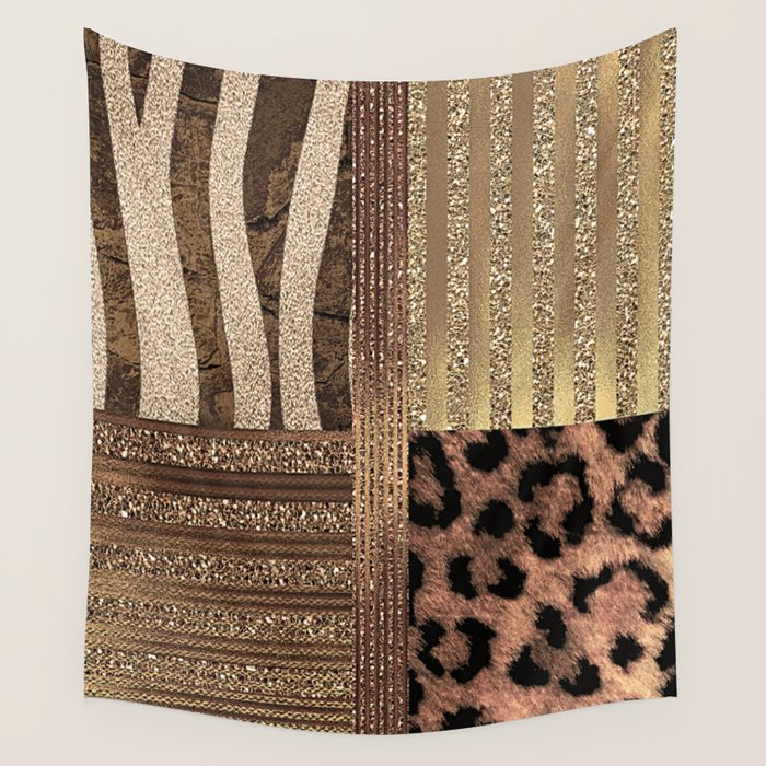 Gold Lioness Safari Chic Wall Tapestry Gallery Image 4