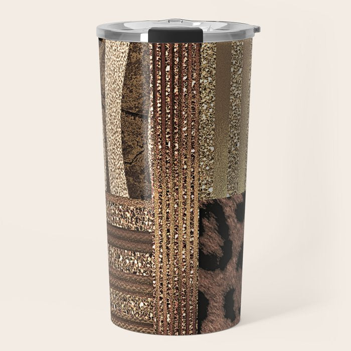 Gold Lioness Safari Chic Travel Mug Gallery Image 1
