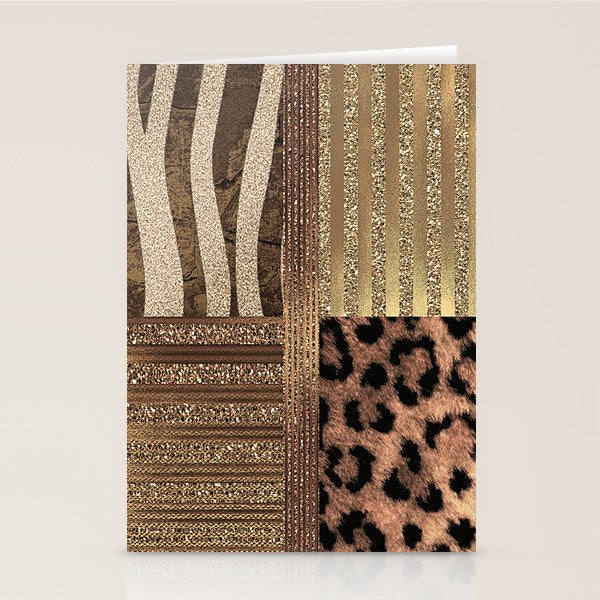 Gold Lioness Safari Chic Stationery Card Gallery Image 2