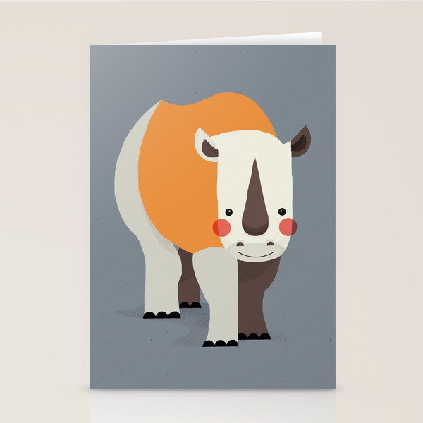 Rhinoceros, Wildlife of Africa Stationery Card Gallery Image 2