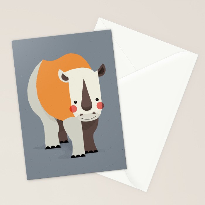 Rhinoceros, Wildlife of Africa Stationery Card Gallery Image 2