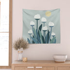 Cat and Plant 76 Wall Tapestry Gallery Image 2