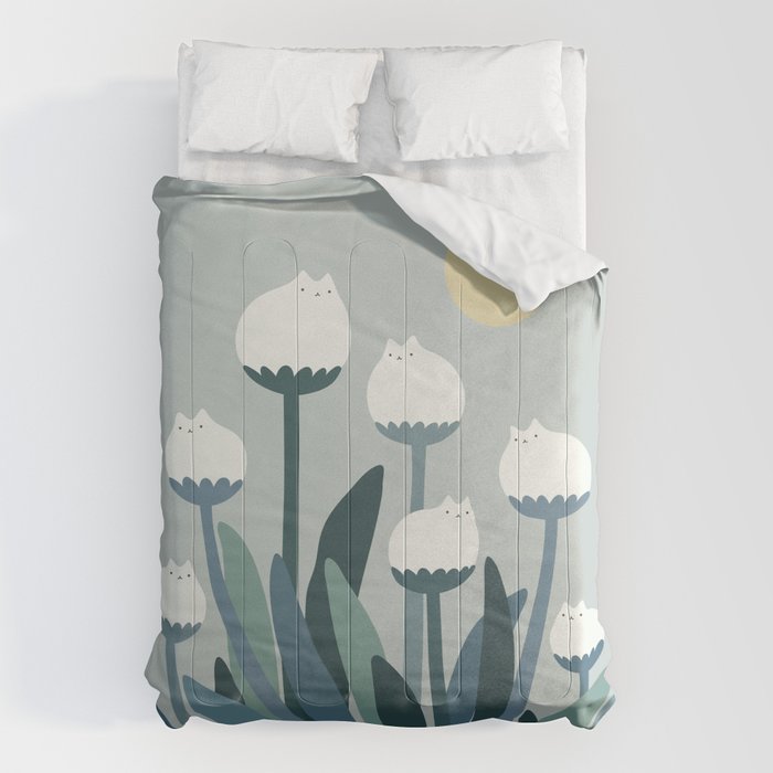 Cat and Plant 76 Comforter Gallery Image 1