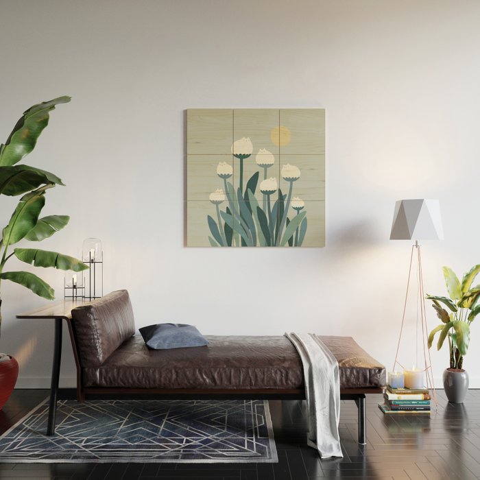 Cat and Plant 76 Wood Wall Art Gallery Image 2