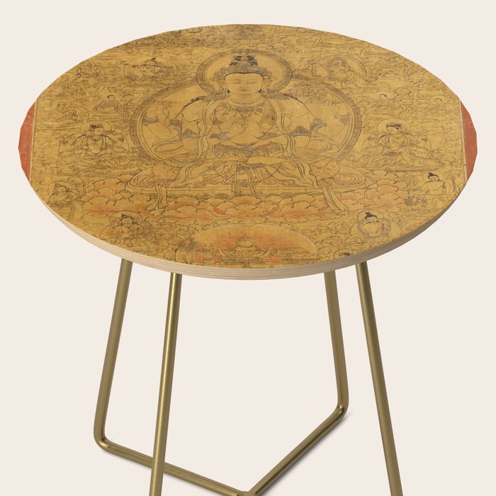 Buddhist Thangka Avalokiteshvara Shadakshari-Lokeshvara Side Table Gallery Image 2