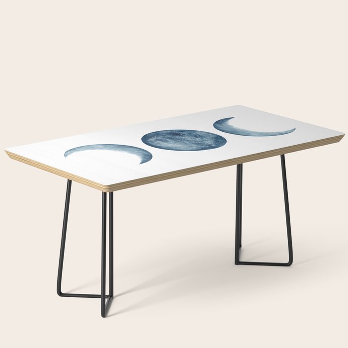 Blue Moon Phases Watercolor Coffee Table Gallery Image 1