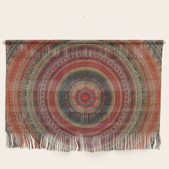 Earth Tone Colored Mandala Wall Hanging Gallery Image 1