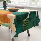Seaside Surf Retreat Tropical Landscape / Villa Series Tablecloth Gallery Image 3