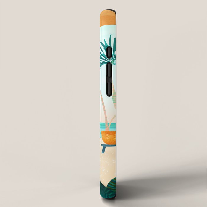 Seaside Surf Retreat Tropical Landscape / Villa Series iPhone Case Gallery Image 2