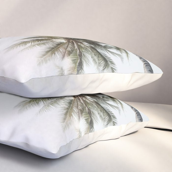 Palm Canopy - Minimal Tropical Wall Art Pillow Sham Gallery Image 3