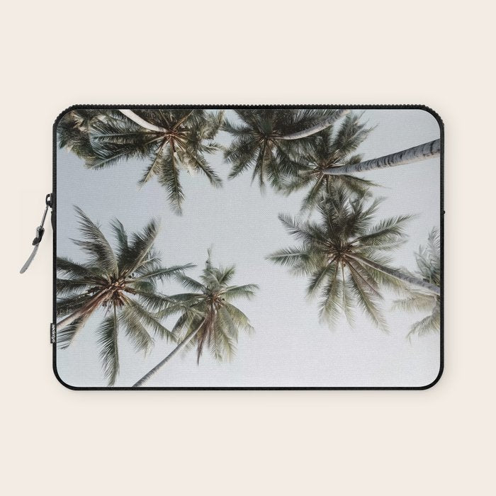 Palm Canopy - Minimal Tropical Wall Art Laptop Sleeve Gallery Image 1