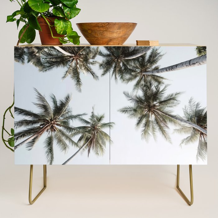 Palm Canopy - Minimal Tropical Wall Art Credenza Gallery Image 1