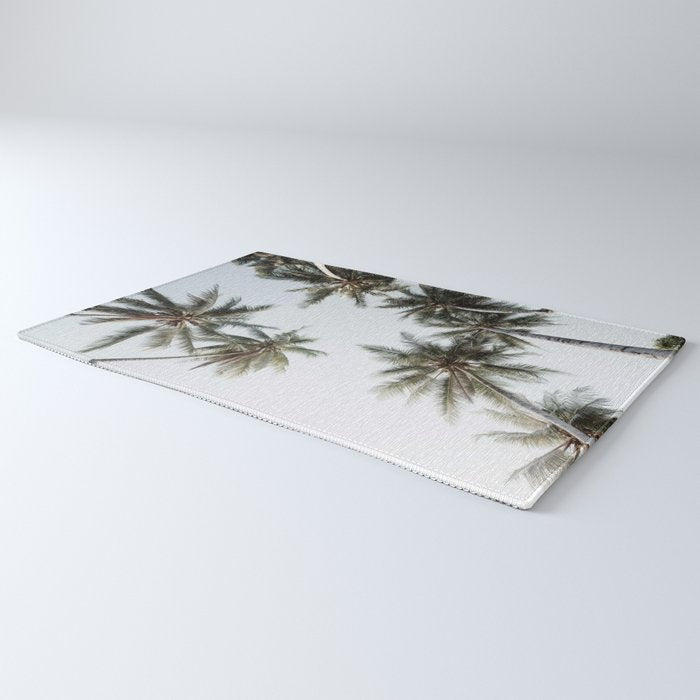 Palm Canopy - Minimal Tropical Wall Art Rug Gallery Image 3