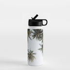 Palm Canopy - Minimal Tropical Wall Art Water Bottle Gallery Image 1