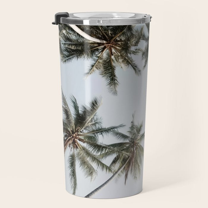 Palm Canopy - Minimal Tropical Wall Art Travel Mug Gallery Image 3