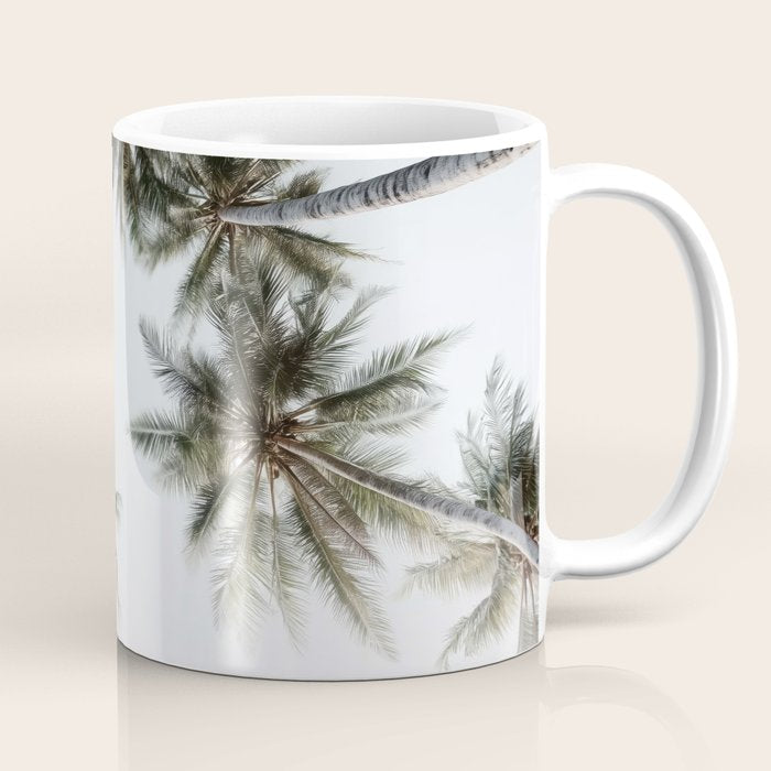Palm Canopy - Minimal Tropical Wall Art Coffee Mug Gallery Image 1