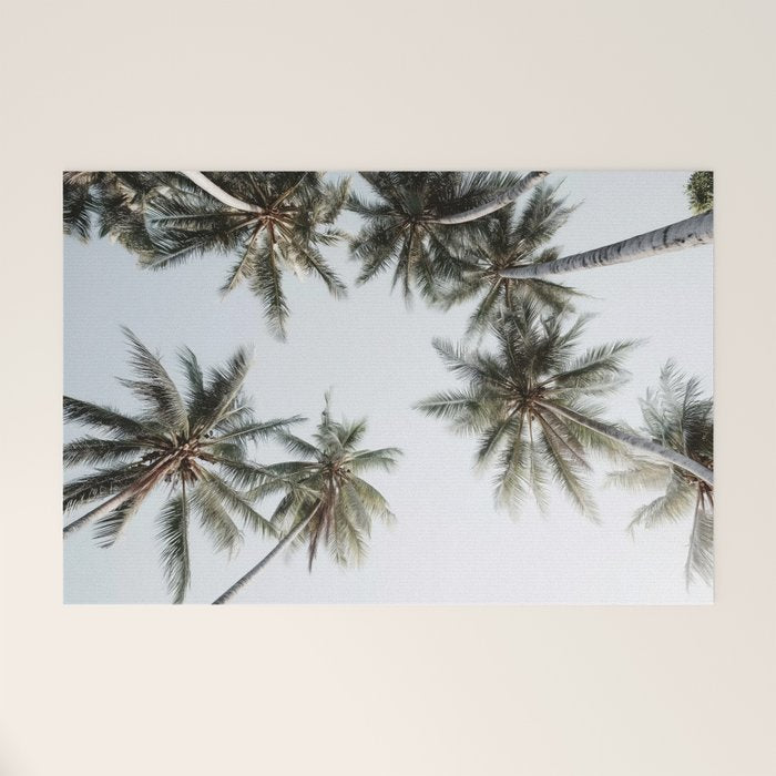 Palm Canopy - Minimal Tropical Wall Art Welcome Mat Gallery Image 1