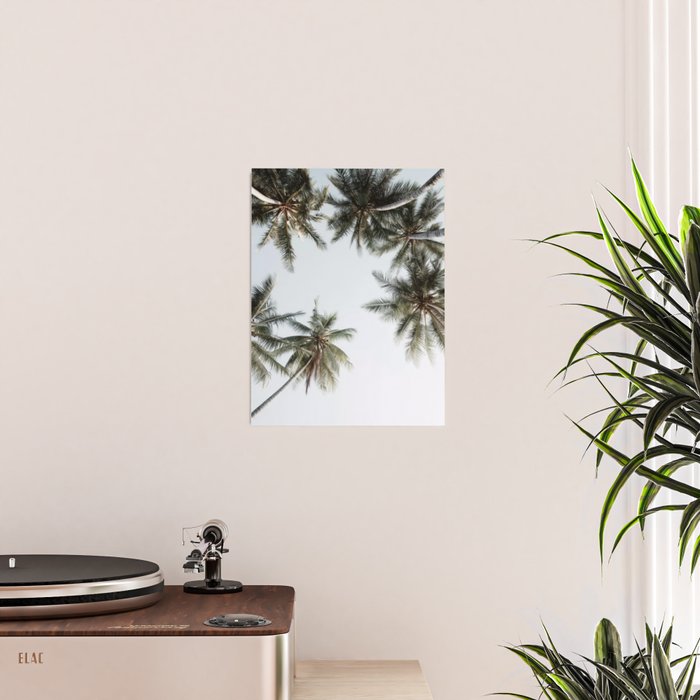Palm Canopy - Minimal Tropical Wall Art Poster Gallery Image 2