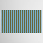 Air Blue Olive Stripes - Cozy Heirloom Tablecloth Gallery Image 2