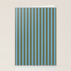 Air Blue Olive Stripes - Cozy Heirloom Stationery Card Gallery Image 2
