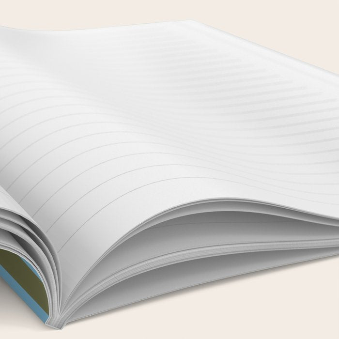 Air Blue Olive Stripes - Cozy Heirloom Notebook Gallery Image 2