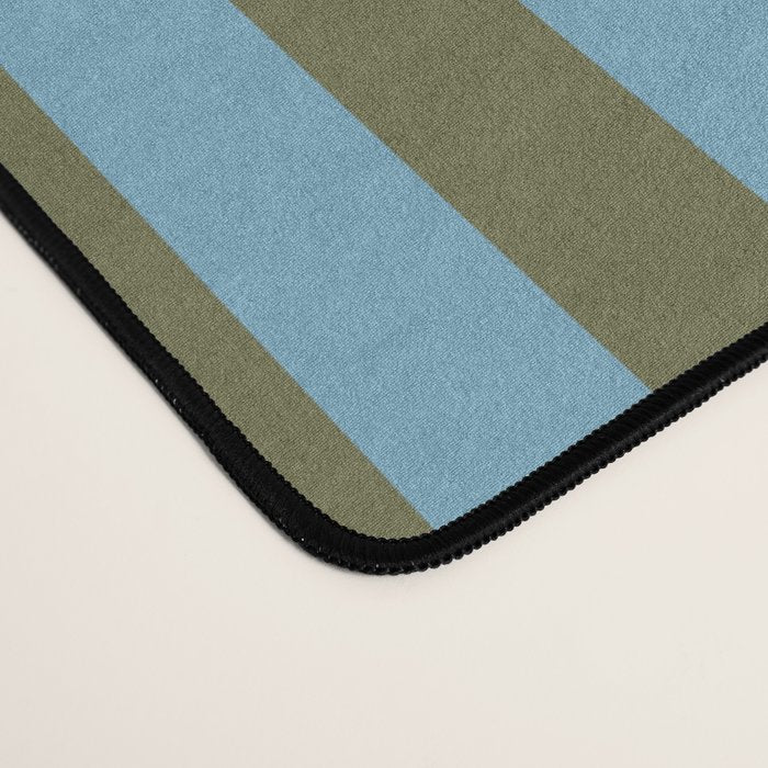 Air Blue Olive Stripes - Cozy Heirloom Desk Mat Gallery Image 4