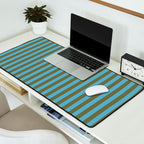 Air Blue Olive Stripes - Cozy Heirloom Desk Mat Gallery Image 2