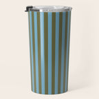 Air Blue Olive Stripes - Cozy Heirloom Travel Mug Gallery Image 3