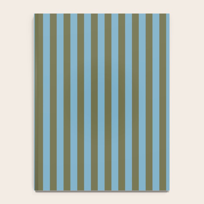Air Blue Olive Stripes - Cozy Heirloom Notebook Gallery Image 4