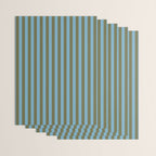 Air Blue Olive Stripes - Cozy Heirloom Wrapping Paper Gallery Image 3