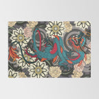 dragon tattoo dark Rug Gallery Image 2
